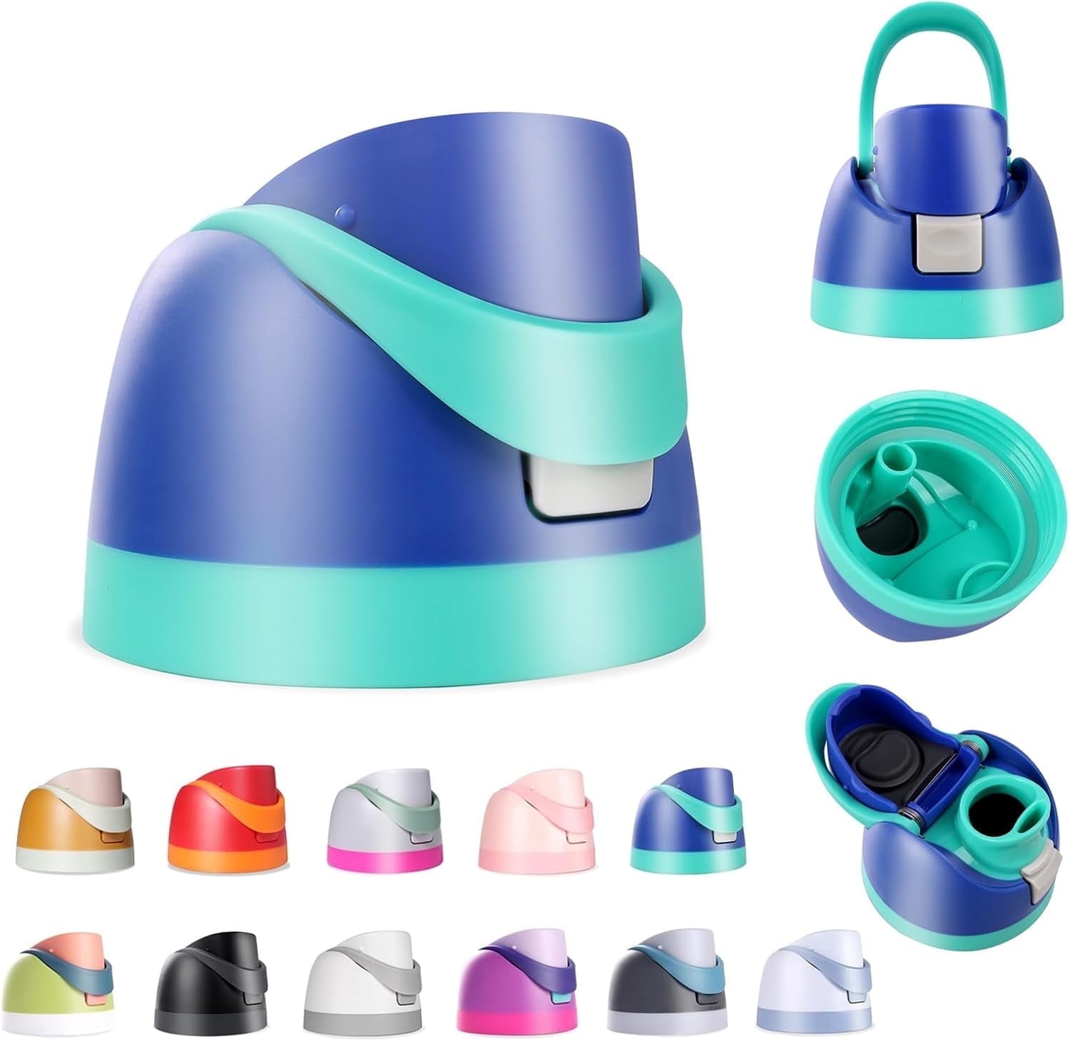 Lid for Owala Freesip, Compatible with Owala Cup 16oz 24oz 32oz 40oz, One Button Water Bottle Top Lid Replacement Accessory, Leakproof, BPA-Free