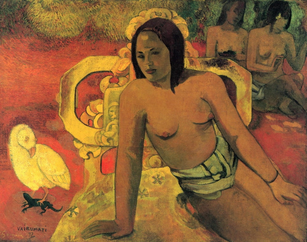 Reo tahiti Vairumati 1897 Canvas Art - P Gauguin (24 x 36)