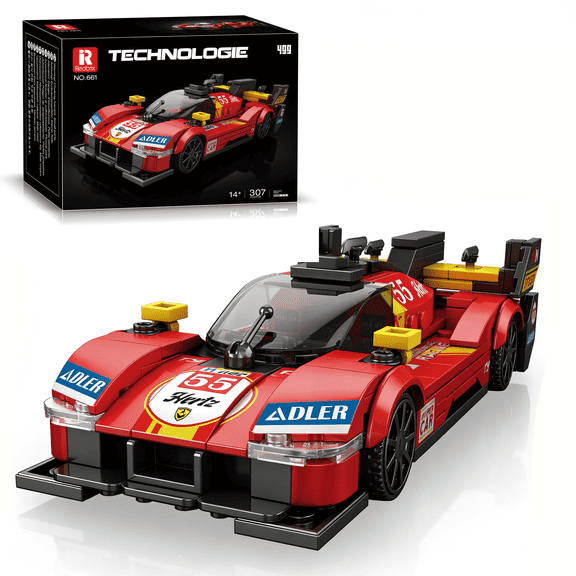 Reobrix Le Mans Hyper Car Building Blocks Set, 489 PCS Racing Car Model Kit, Collectible STEM Toy for Kids & Adults Ages 8+