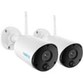 thumbnail image 1 of Reolink 1080P Outdoor Rechargeable Battery-Powered Surveillance Camera, IP65 Waterproof, PIR Sensor, 2-Way Talk, Support Google Assistant, Argus Eco(2 Pcs), 1 of 9