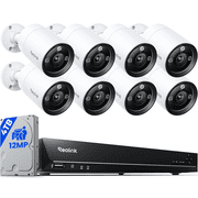 Reolink PoE 16-Channel NVR System, 8x 12MP Spotlight Cameras, 4TB HDD, Smart Detection, RLK16-1200B8-A