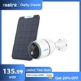thumbnail image 1 of Reolink 2K+ 5MP Outdoor 4G LTE Cellular Battery-Powered Wireless Security Camera System, No WiFi Needed, Night Vision, Smart Person/Vehicle Detection, 2-Way Talk, Go Plus with White Solar Panel, 1 of 8