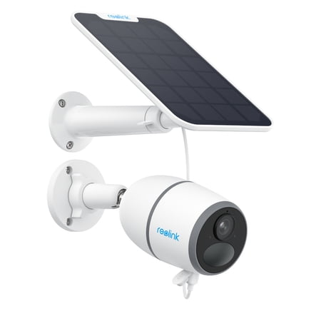 Reolink 2K+ 5MP Outdoor 4G LTE Cellular Battery-Powered Wireless Security Camera System, No WiFi Needed, Night Vision, Smart Person/Vehicle Detection, 2-Way Talk, Go Plus with White Solar Panel