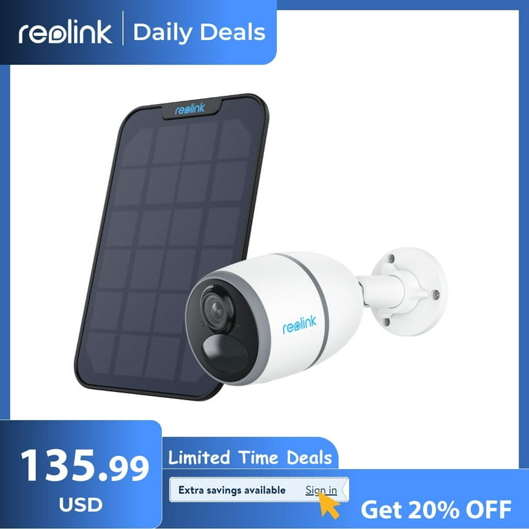 Reolink 2K 4G LTE Outdoor Security Camera with Solar Panel, Night