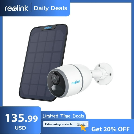 Reolink Go 2K 4MP 4G Battery Wireless Security Camera Outdoor Night Vision 2-Way Talk Plus Add Solar