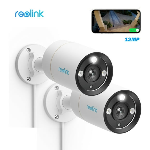 Reolink 2pcs 12MP PoE Bullet Camera Outdoor Smart Detection POE Security Camera with Audio Recording