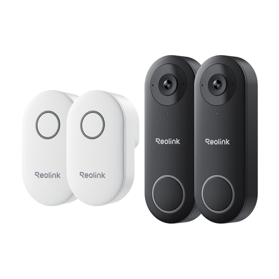 Reolink 2pcs Doorbell Camera 5G/2.4GHz WiFi Chime, 5MP Night Vision, 180° Motion Human Detection, 2 Way Talk, Local Storage Google Assistant
