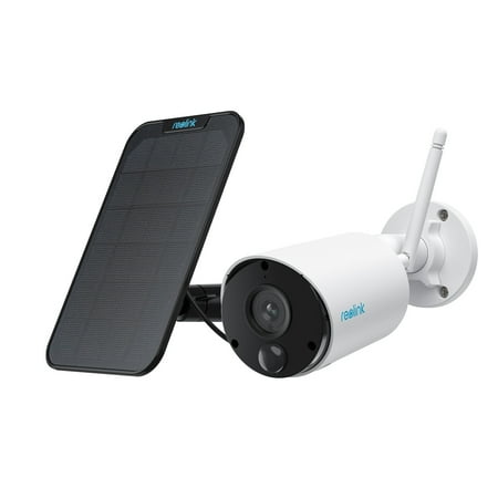 Reolink 3MP Outdoor/Indoor Rechargeable Battery-Powered Wireless WIFI Security Camera, Smart AI+PIR Detection, 2-Way Audio, Support Google Assistant, IP65 Waterproof - Argus Eco+ Black Solar Panel