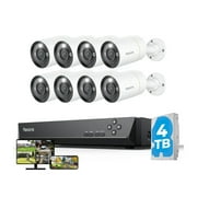 Reolink 4K 12MP Security Home Video Surveillance Camera System with 16CH NVR 8pcs Outdoor PoE Camera
