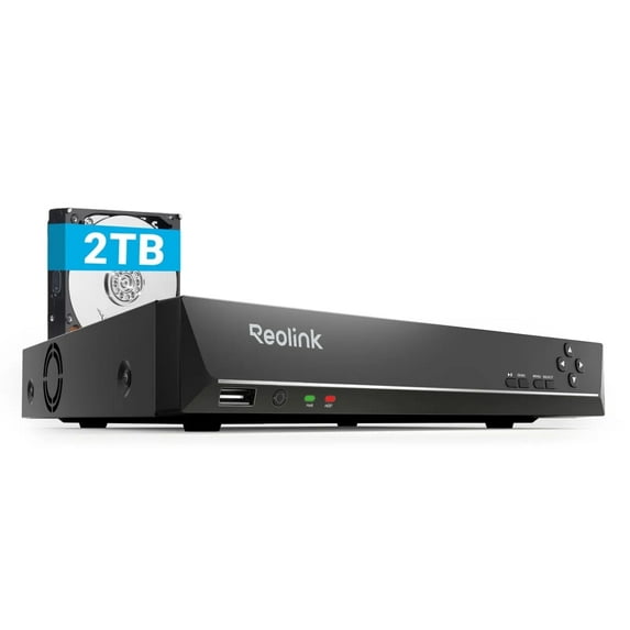 Reolink 4K 8CH Video Surveillance Home Security PoE NVR with 2TB HDD, 24/7 Recording for IP Cameras