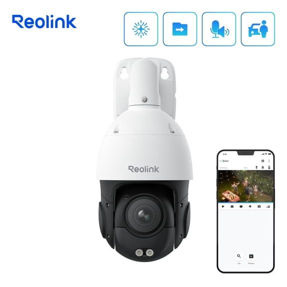 Reolink RLC-823S1 4K 8MP PoE Security Camera with 5x Optical Zoom, 360Auto-Track, Color Night Vision, Smart Detection, Outdoor Surveillance
