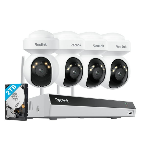 Reolink 4K 8MP Surveillance Wi-fi Camera System 24/7 Auto Tracking Smart Detection 12CH NVR 2TB HDD