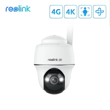 Reolink 4K 8MP Wireless 4G LTE Battery Camera,355 Pan &140 Tilt Smart Detection Go PT Series Ultra