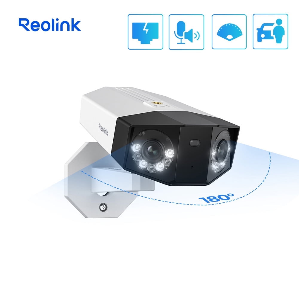Reolink 4K Dual-Lens 180Â° PoE Camera, Color Night Vision, Person