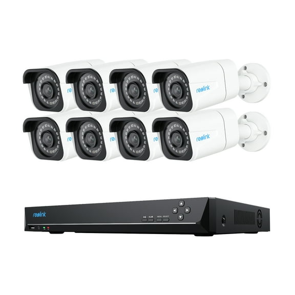 Reolink 4K Security Camera System,16CH NVR 4TB HDD with 8pcs 8MP PoE IP Cam, 24/7 Surveillance 800B8