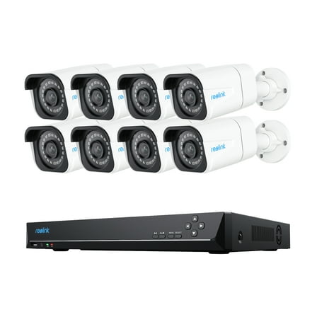 Reolink 4K Security Camera System,16CH NVR 4TB HDD with 8pcs 8MP PoE IP Cam, 24/7 Surveillance 800B8