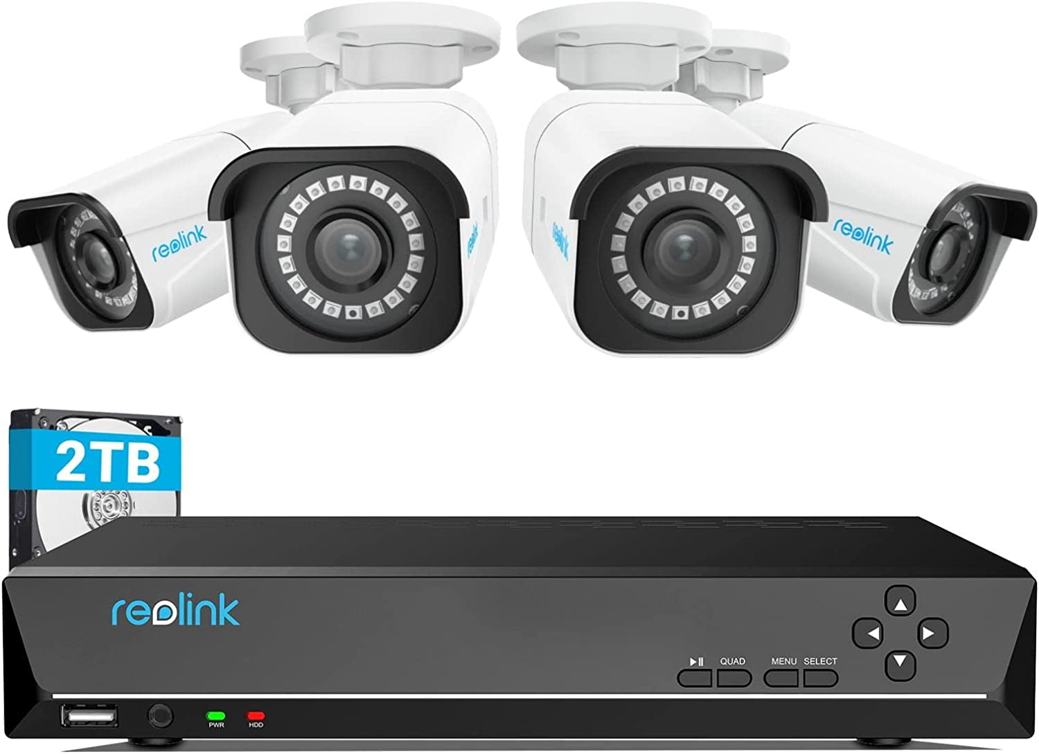 Reolink 8MP 4K PTZ POE Security Camera System Pan Tilt Zoom 8CH NVR 2TB HDD  Kit