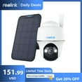 thumbnail image 1 of Reolink 4MP 3G/4G LTE Solar-Powered Outdoor Security Battery Camera, Smart Person/Vehicle Detection, Pan and Tilt, PIR Motion Detection, Night Vision, Waterproof, Go PT Plus with Black Solar Panel, 1 of 6