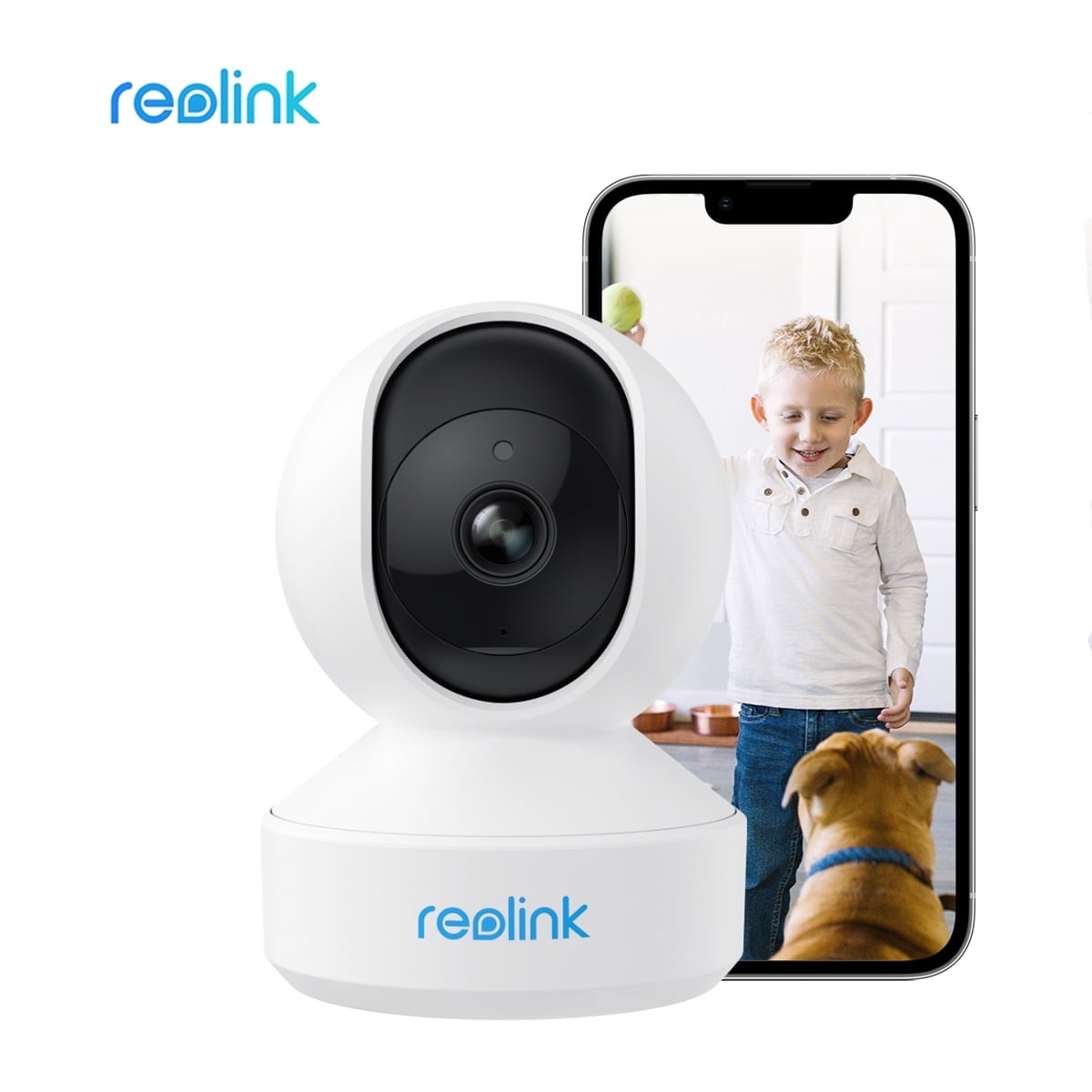 Reolink E1 Pro 5MP Smart Indoor WiFi Security Camera, 360° Pan Tilt, Auto Tracking, Baby Crying Detection, Pet & Person Detection, Two-Way Audio, Dual-Band 2.4/5GHz WiFi, Night Vision, microSD Storag