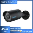 thumbnail image 1 of Reolink 5MP Black Outdoor Security POE Camera, Smart Human/Vehicle Detection, Timelapse, Supports Google Assistant, Night Vision, 24/7 Recording, Audio Recording, RLC-510A (Black), 1 of 12