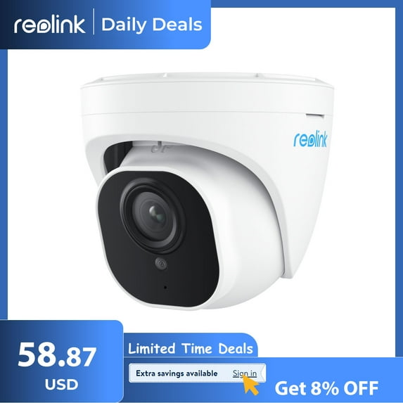 Reolink 8MP Outdoor Security POE Camera, Smart Human/Vehicle Detection, IP66 Waterproof, Audio Record, Time Lapse, Supports Micro SD Card/ Cloud, Work with Smart Home, RLC-820A