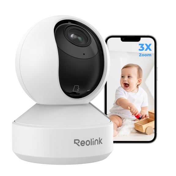 Reolink 8MP Wi-Fi Plug-in PTZ Home Security Camera, Person/Pet Detection, Auto Tracking, 2-Way Audio, E1 Zoom