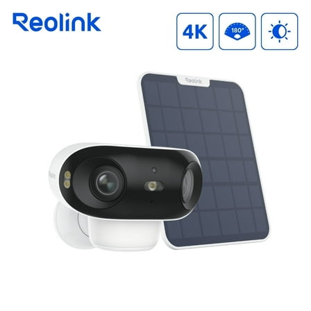 Reolink Argus 4K 8MP 180Battery Wifi Security Camera 4 Pro Color Vision 2-Way Audio Add Solar Panel