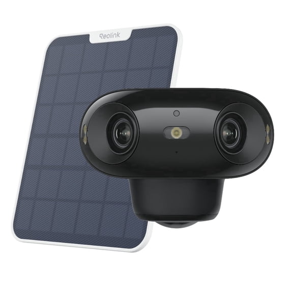 Reolink Argus 4 Pro 4K 8MP WiFi Black Solar Security Camera, Dual Lens, ColorX Night Vision, AI Detection
