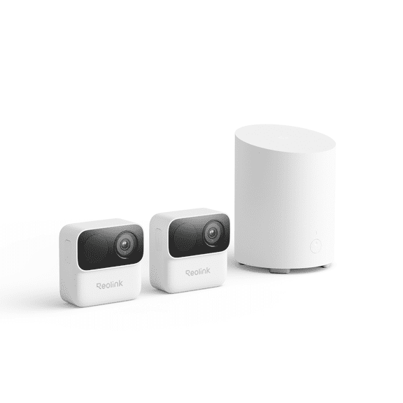 Reolink Argus MagiCam Battery WiFi Security Camera System, 2-Pack, Magnetic Mount, AI Detection, Home Hub Mini