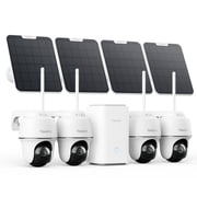 Reolink Argus PT Ultra 4K Solar Security Camera System, 4-Pack, 360  Pan Tilt, AI Detection, Home Hub