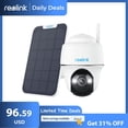 thumbnail image 1 of Reolink Argus PT Solar Panel, 5MP Pan Tilt Outdoor Security Battery-Powered 2.4/5GHz Wifi Camera, Smart Person/Vehicle Detection, 2-Way Audio, 1 of 11