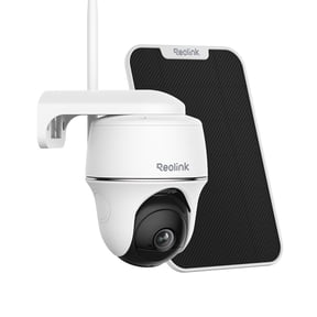 Reolink Argus PT Solar Panel, 5MP Pan Tilt Outdoor Security Battery-Powered 2.4/5GHz Wifi Camera, Smart Person/Vehicle Detection, 2-Way Audio
