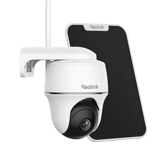 Reolink Argus PT Solar Panel, 5MP Pan Tilt Outdoor Security Battery-Powered 2.4/5GHz Wifi Camera, Smart Person/Vehicle Detection, 2-Way Audio