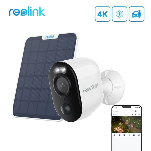 Reolink Argus Series Camera w/ Solar Panel 2 4K Battery/Solar-Powered WiFi Camera with Color Night Vision