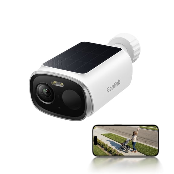 Reolink Argus Solar 5MP Security Camera, Built-In Solar Panel, Smart Detection, Dual-Band Wi-Fi 6