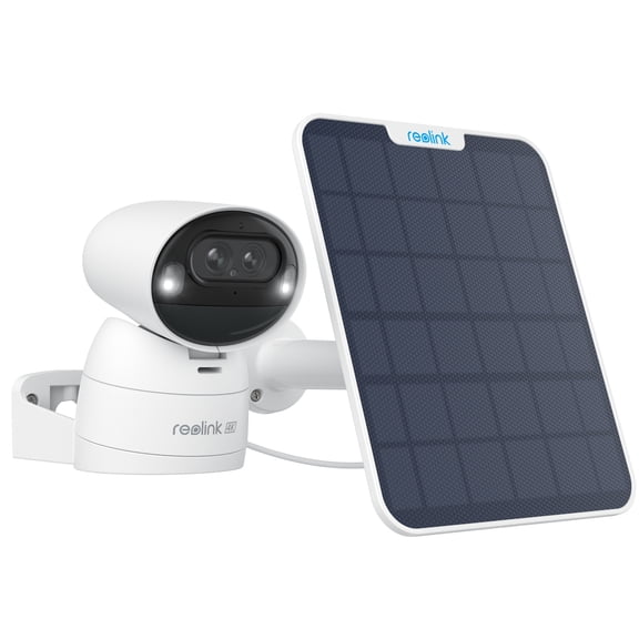 Reolink Argus Track 4K 8MP Ultra HD PTZ Solar Security 2.4/5G Wifi Camera 6W Solar Panel with Auto-Zoom Tracking Color Night Vision Pan, Tilt & 6X Hybrid Zoom Dual-Lens Battery Camera