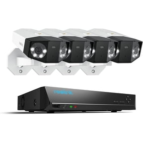 Reolink Duo 3 PoE 16MP Dual-Lens Security Camera 180° Panoramic View, Motion Track with RLN8-410 NVR