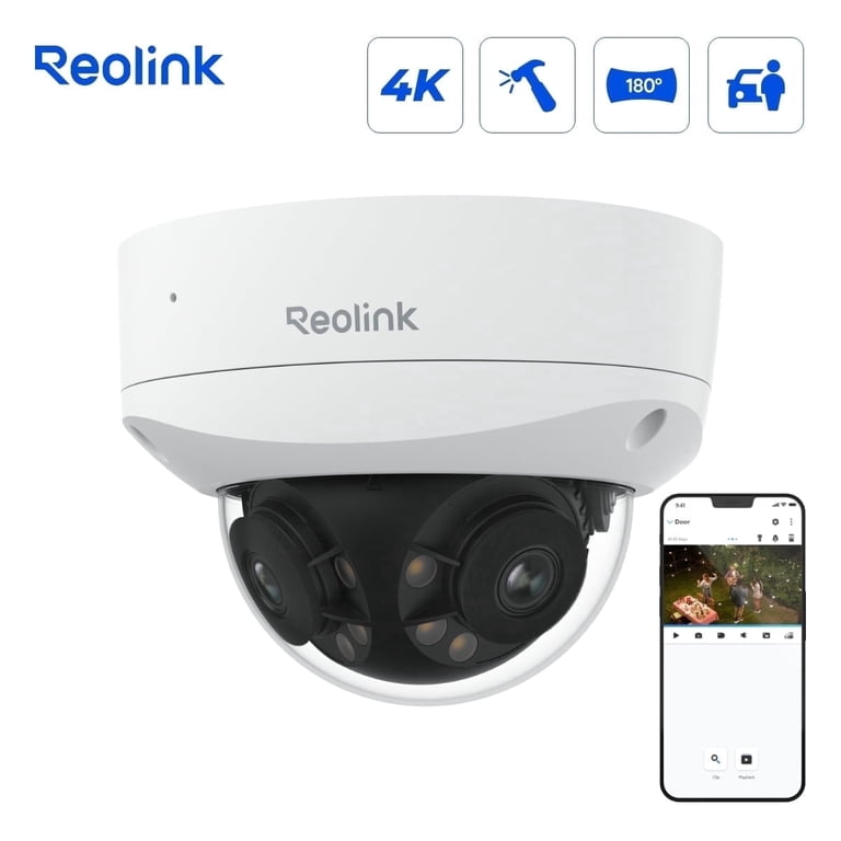 【美品】Reolink Duo 2 PoE （ほぼ未使用） Reolink Duo 2V PoE 4K 8MP Dual-Lens Outdoor Spot Camera, Night
