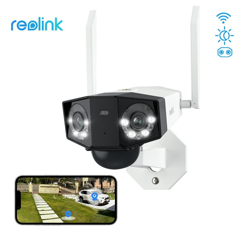 Reolink Duo Series Cam Panoramic Wireless Battery-Powered Camera with Smart  Detection, Dual Lens, 180° Panorama, 2K+ 6MP Quad HD, 5GHz/2.4GHz WiFi 