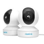 Reolink E1-2Pack , 4MP Indoor Security Plug-in WiFi Camera, Person/Pet Detection,2.4GHz WiFi Only, Baby Monitor, Pan Tilt, 2-Way Talk