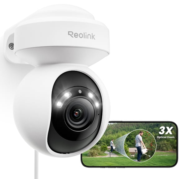 Reolink E1 Outdoor Pro 4K PTZ WiFi Camera, 3X Optical Zoom, Auto Tracking, AI Detection, Hardwired