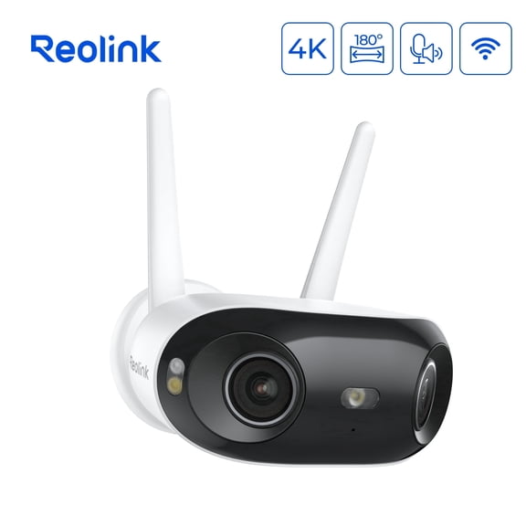 Reolink Elite Wi-Fi 4K 8MP Security Camera, Color Night Vision, 180 View, Motion Tracking, Smart Detection