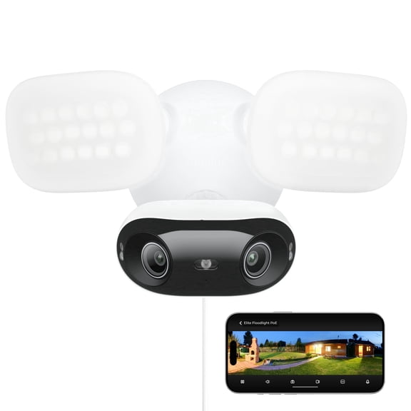 Reolink Elite Pro Floodlight PoE 16MP Security Camera, 180° View, 2800LM, AI Detection, Color Night Vision