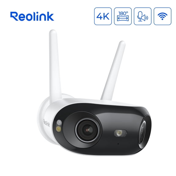 Reolink Elite Wi-Fi 4K 8MP Security Camera, Color Night Vision, 180° View, Motion Tracking, Smart Detection