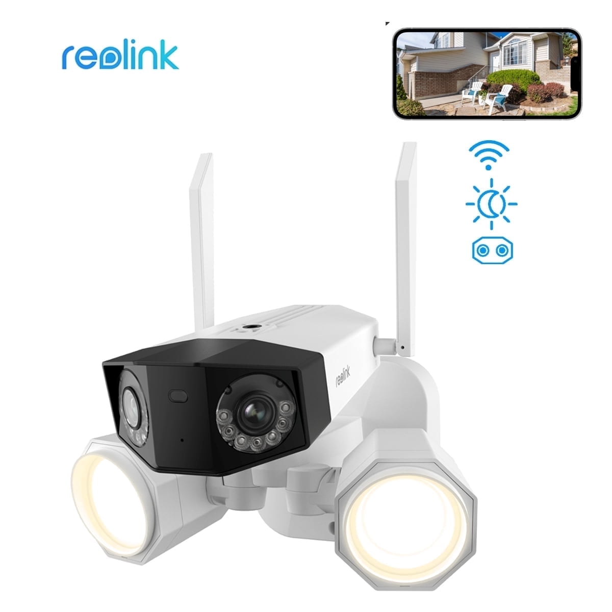 Reolink Duo Floodlight WiFi Dual-Lens 4K Wireless Camera 180° Outdoor Two-Way Audio Security Camera
