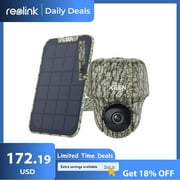 Reolink KEEN Cellular Trail 2K 4 Megapixels Solar Powered Game Camera with 360° Pan Tilt, Black