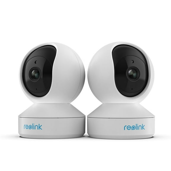 Reolink Night Vision 4MP Indoor Home Security Plug-in Wi-Fi Camera System with Person Monitor and Two-Way Talk, White (2 Pack)