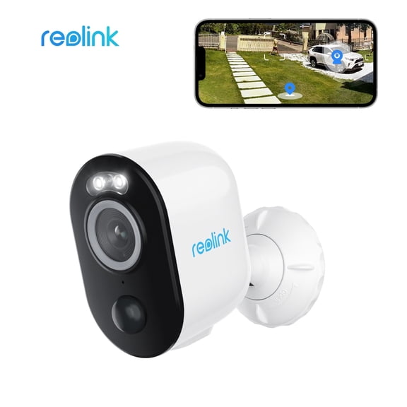 Reolink Outdoor Security Camera 2K 4MP 2.4/5GHz Dual Band WiFi, Person/Vehicle Detection, Solar/Battery Powered, Spotlight Activated by Motion, Local SD Card Storage - Argus Series Cam