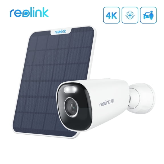 Reolink Argus Eco Ultra 4K 8MP Solar Security Camera, Dual Band WiFi, Smart Detection, Built-in Battery