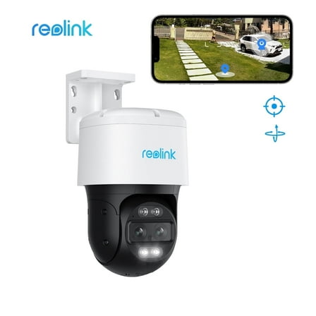 Reolink TrackMix 4K PTZ Auto-Track 8MP Dual-Lens PoE IP Camera,6X Hybrid Zoom,355°Pan&Tilt Outdoor Surveillance
